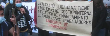 Continúan manifestaciones de trabajadoras/es a honorarios por prácticas antisindicales en la Municipalidad de Valparaíso