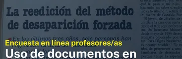 Encuesta para docentes busca conocer cómo usan los archivos de derechos humanos para enseñar a sus estudiantes