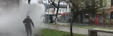 Manifestaciones en las cercanías del Parque O'Higgins marcaron la parada militar 2021
