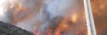 Continúa alerta roja en Tiltil por incendio forestal que amenaza 400 hectáreas