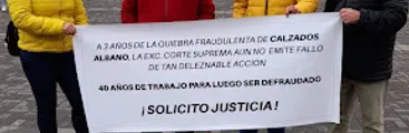 Trabajadores de Albano presionan a la Corte Suprema para que decrete el pago de sus sueldos tras declararse en quiebra