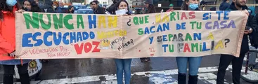 "Es más fácil cerrar y lavarse las manos": Colaboradoras/es del hogar Carlos Macera protestaron en Concepción contra el Servicio Mejor Niñez y su decisión de cerrar residencia