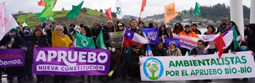 "Tren del Apruebo": Organizaciones del Biobío realizaron recorrido de Concepción a Laja para participar de actividades promoviendo la nueva Constitución