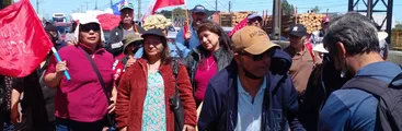 Mineros de la cuenca del carbón marcharon a Concepción exigiendo reunión con delegada presidencial para mejorar situación de pensiones