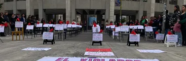 Organizaciones feministas realizan intervención en Concepción en memoria de Estela Vega y todas las mujeres asesinadas durante 2022