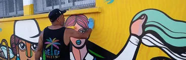 Restauran mural que había sido vandalizado por delincuentes en centro de Concepción