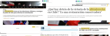 "Ultraderecha", "extrema derecha" y "pinochetismo": Los conceptos usados por la prensa mundial para triunfo de Republicanos y que medios chilenos evitan a toda costa