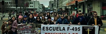Paro nacional docente colmó las calles de Concepción en primer llamado de atención a Boric y el Mineduc