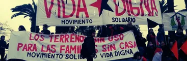 Pobladores de Huechuraba marcharon exigiendo al SERVIU la compra terrenos para viviendas sociales
