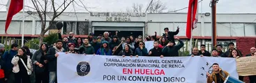 Cumplen 13 días en huelga: Trabajadores de la Corporación Municipal de Renca acusan practicas antisindicales por parte del municipio