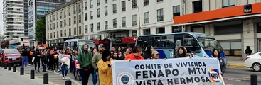 Pobladores/as marchan en Concepción para exigir pronta entrega de subsidios a familias y agilizar proyectos
