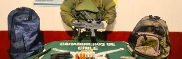 Bandas armadas en Tirúa: Hermano de concejal fue detenido con escopetas, una mini uzi y municiones