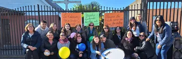 Nueve días en Huelga: Trabajadores del colegio Parque Central de Hualpén exigen reajuste salarial y bonificación de retiro