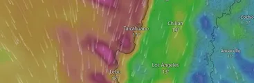 Alarma meteorológica por viento y lluvias intensas para la costa de Biobío y Ñuble
