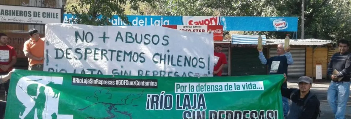 Vecinos se manifiestan en el Salto del Laja contra la intervención hidroeléctrica y el daño ambiental en el río