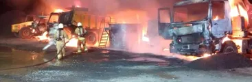 Queman 16 camiones en Vilcún en apoyo al Machi Celestino Córdova