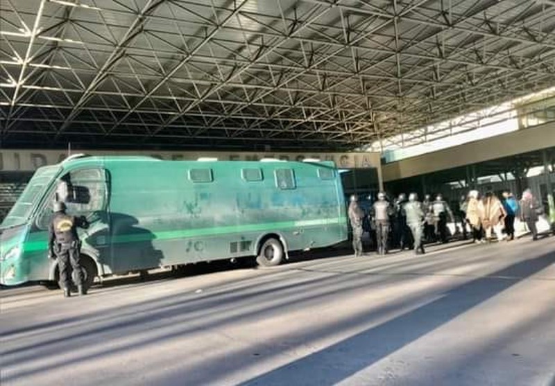 Gendarmería Traslado presos políticos huelguistas mapuche Lebu