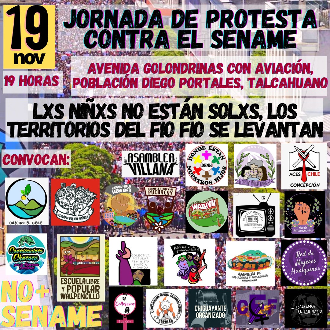 Afiche protesta - Sename