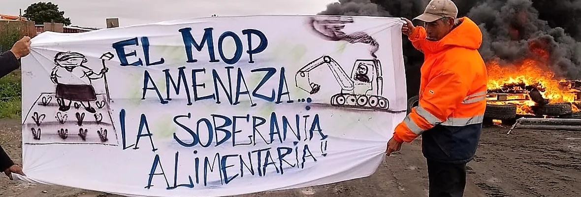 Tras incumplimiento de estudio comprometido por el MOP: Pescadores de Boca Sur se toman faenas del Puente Industrial
