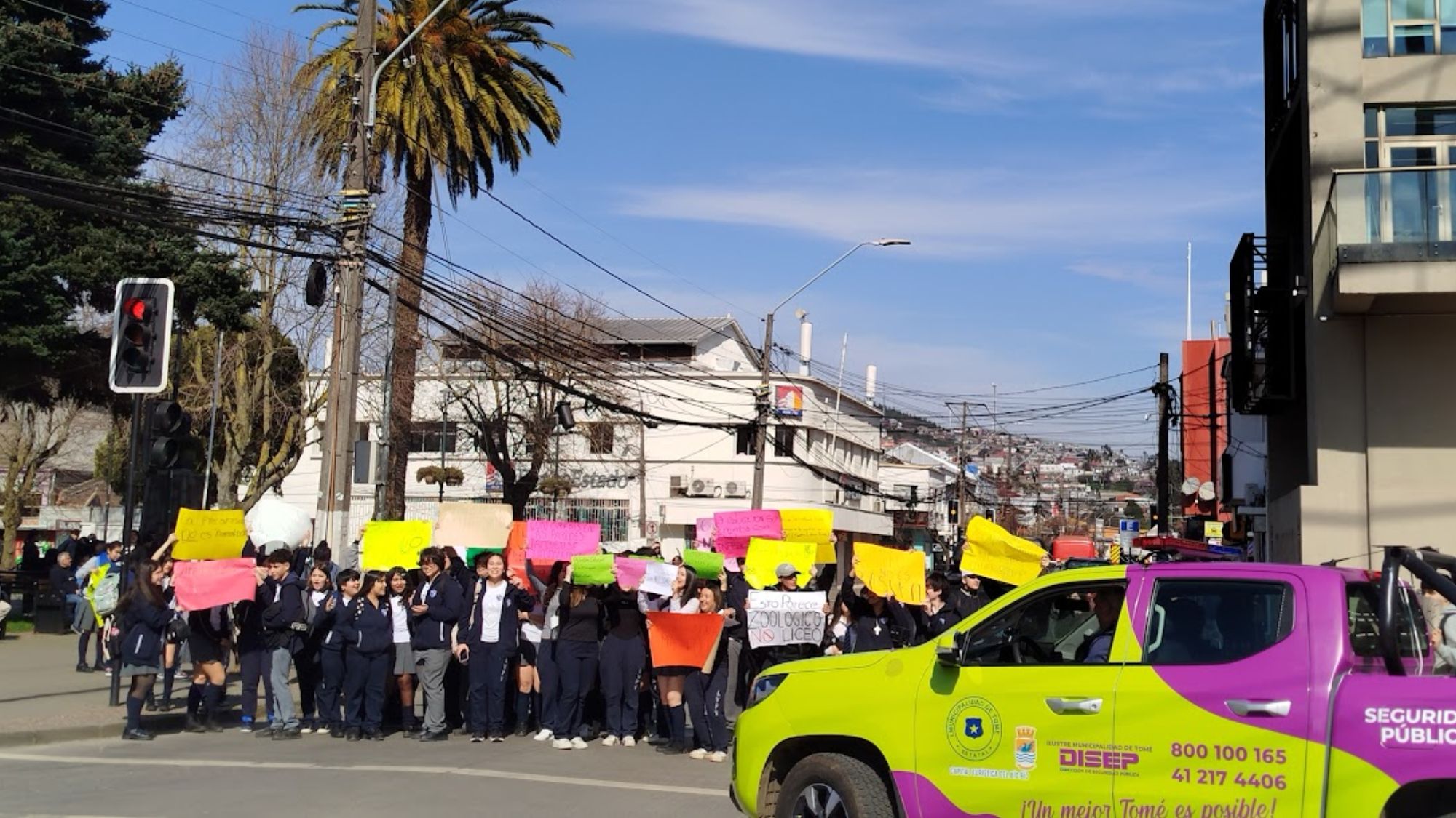 Movilización estudiantes Tomé