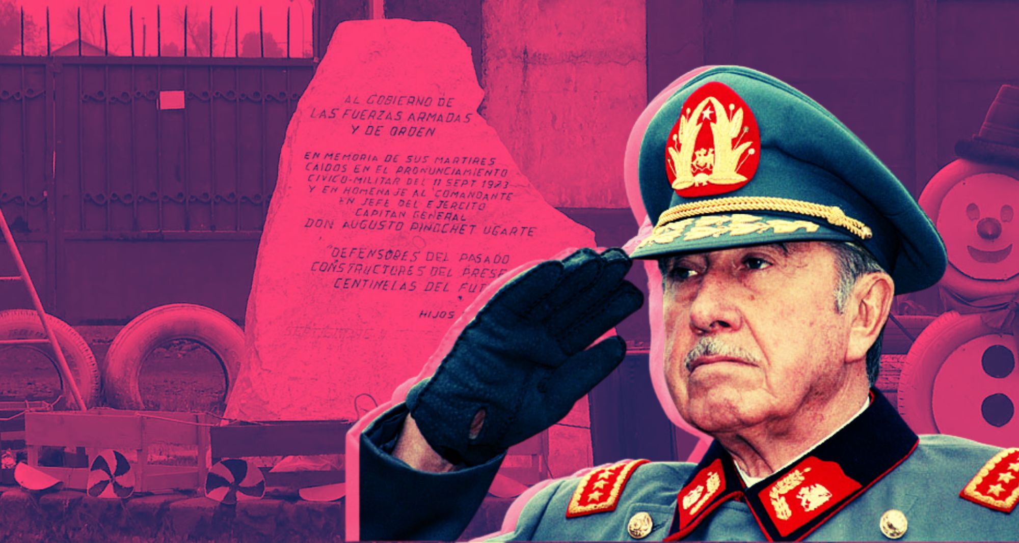 Linares: Ejército y Bienes Nacionales desconoce paradero de monolito en homenaje a Pinochet retirado por desconocidos