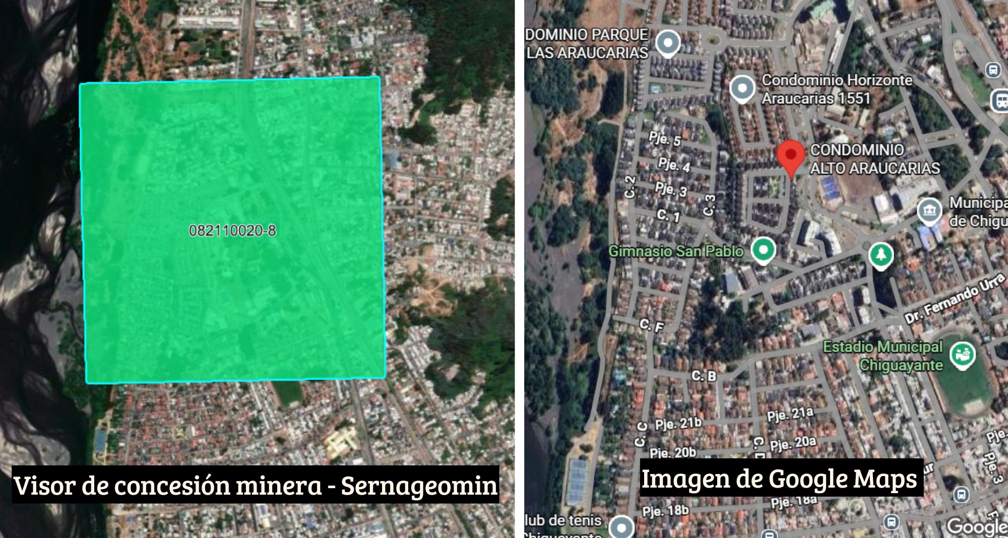 Referencia Concesión minera Chiguayante